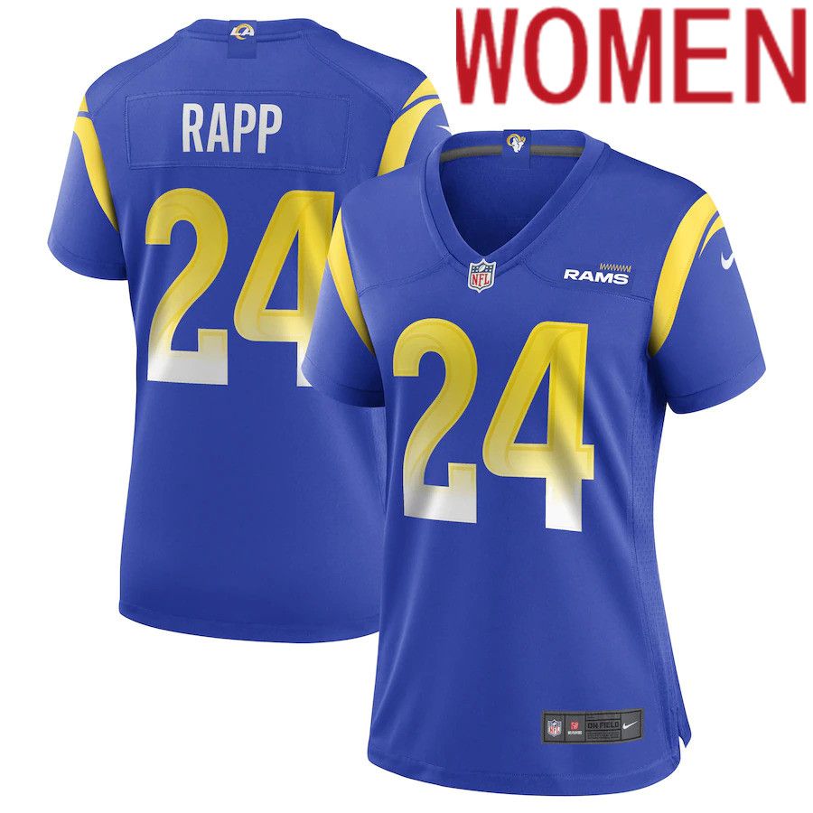 Women Los Angeles Rams #24 Taylor Rapp Nike Royal Game NFL Jersey
